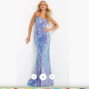 Elegant Purple Sequin Dress